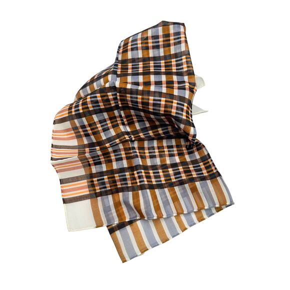 Yves Saint Laurent Copper Vintage Handkerchief / Pocket Square / Small Scarf 18" - Picture 9 of 9